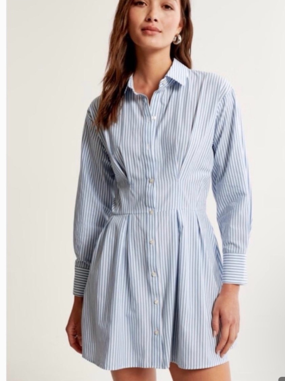 Blue Stripe Shirt Dress